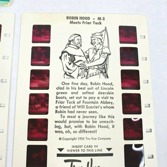 3 Tru Vue 3D Viewer Film Cards Robin‎ Hood 1956 - Picture 4 of 5